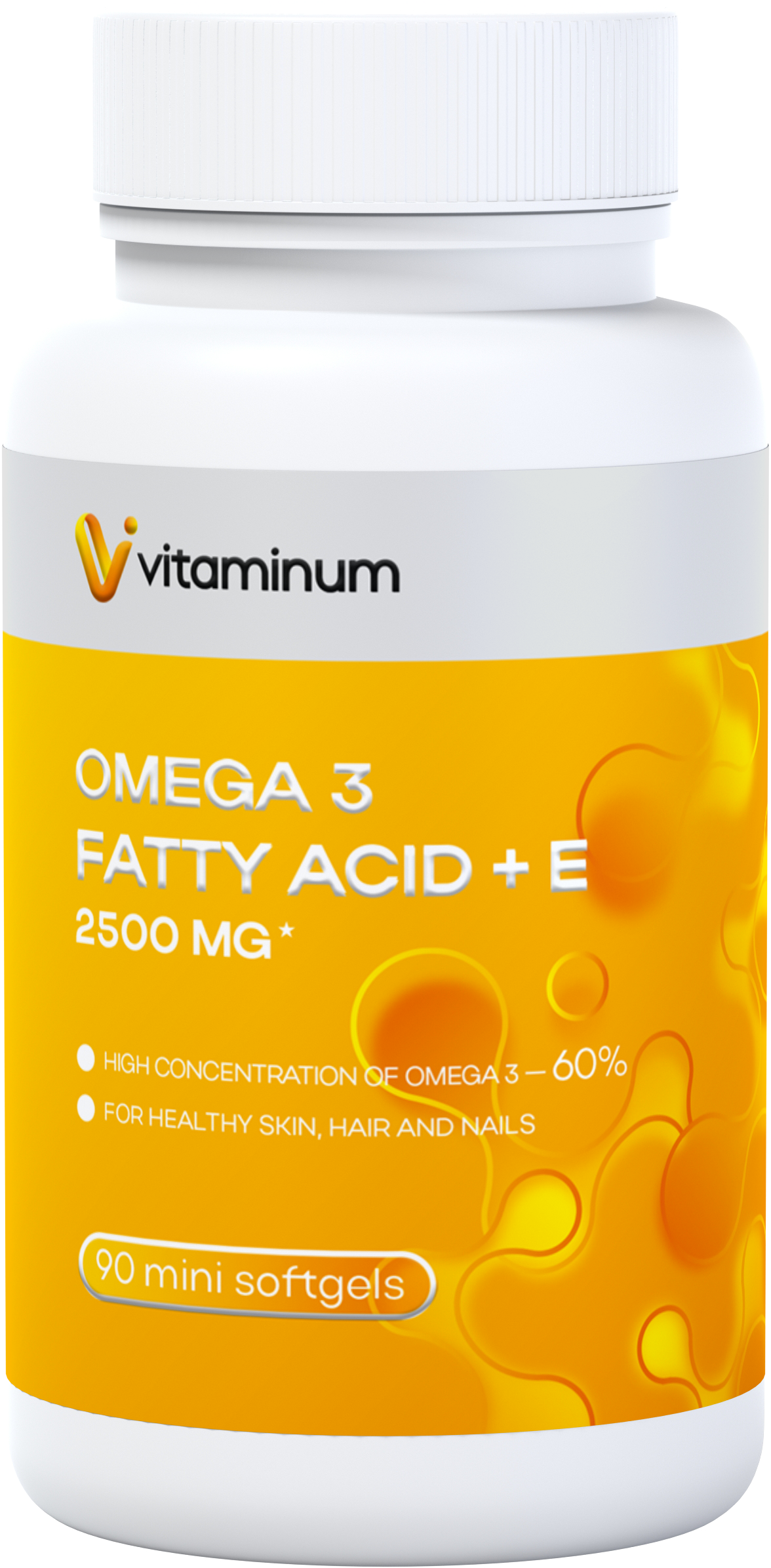  Vitaminum ОМЕГА 3 60% + витамин Е (2500 MG*) 90 капсул 700 мг   в Кириши