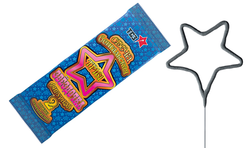  Бенгальские свечи фигурные 2 шт "Звездочка"  в Кириши